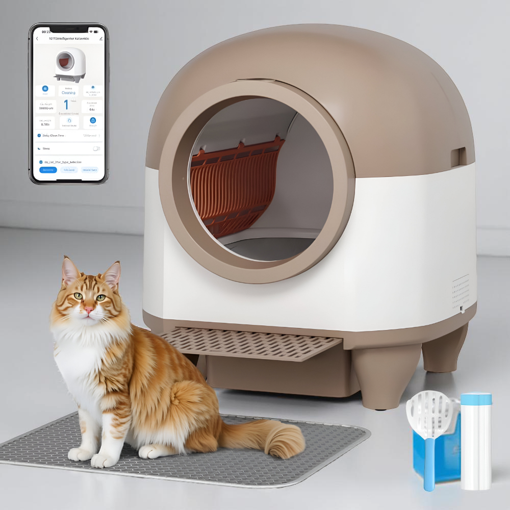 Smart Automatic Cat Litter Box with WiFi Control