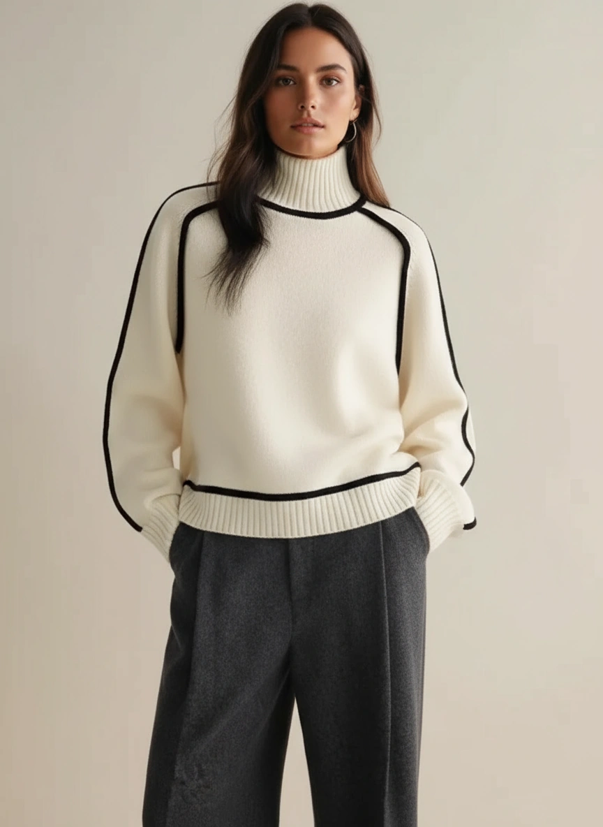 Ladies Warm Crew Neck Jumper Soft Knit Winter Sweater