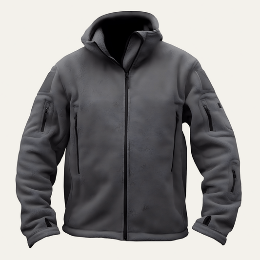 VogeLuxe | Men’s Tactical Full Zip Hooded Fleece Jacket