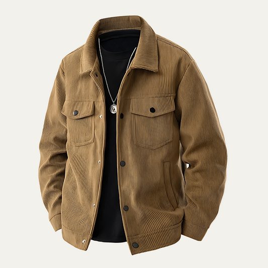 VogeLuxe | Men’s Wide Wale Corduroy Trucker Shacket