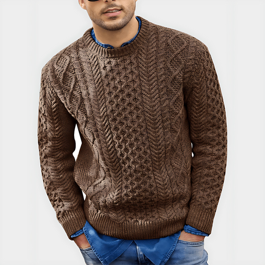 VogeLuxe | Men’s Warm Cable Knit Sweater