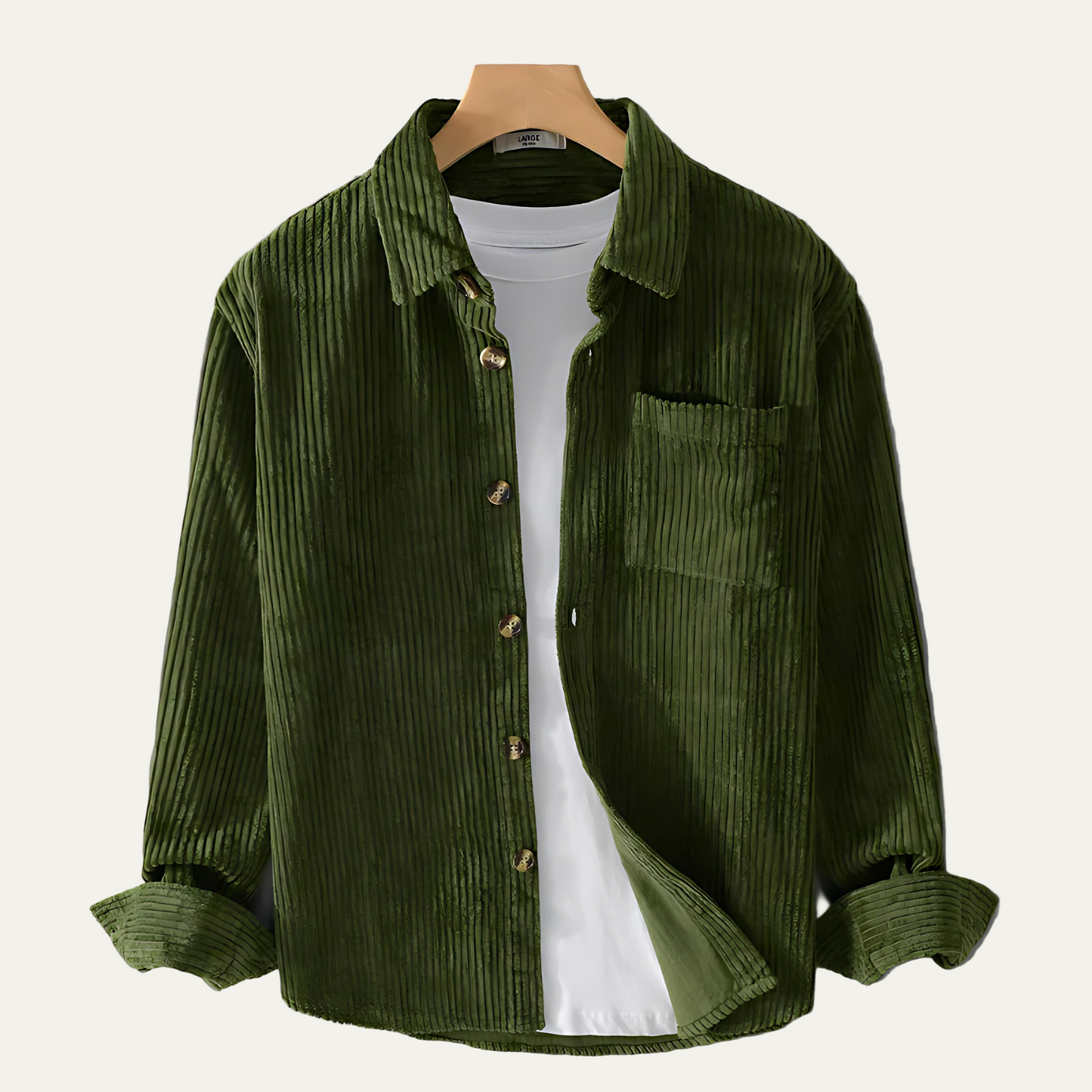 VogeLuxe | Men’s Wide Wale Corduroy Button Up Overshirt