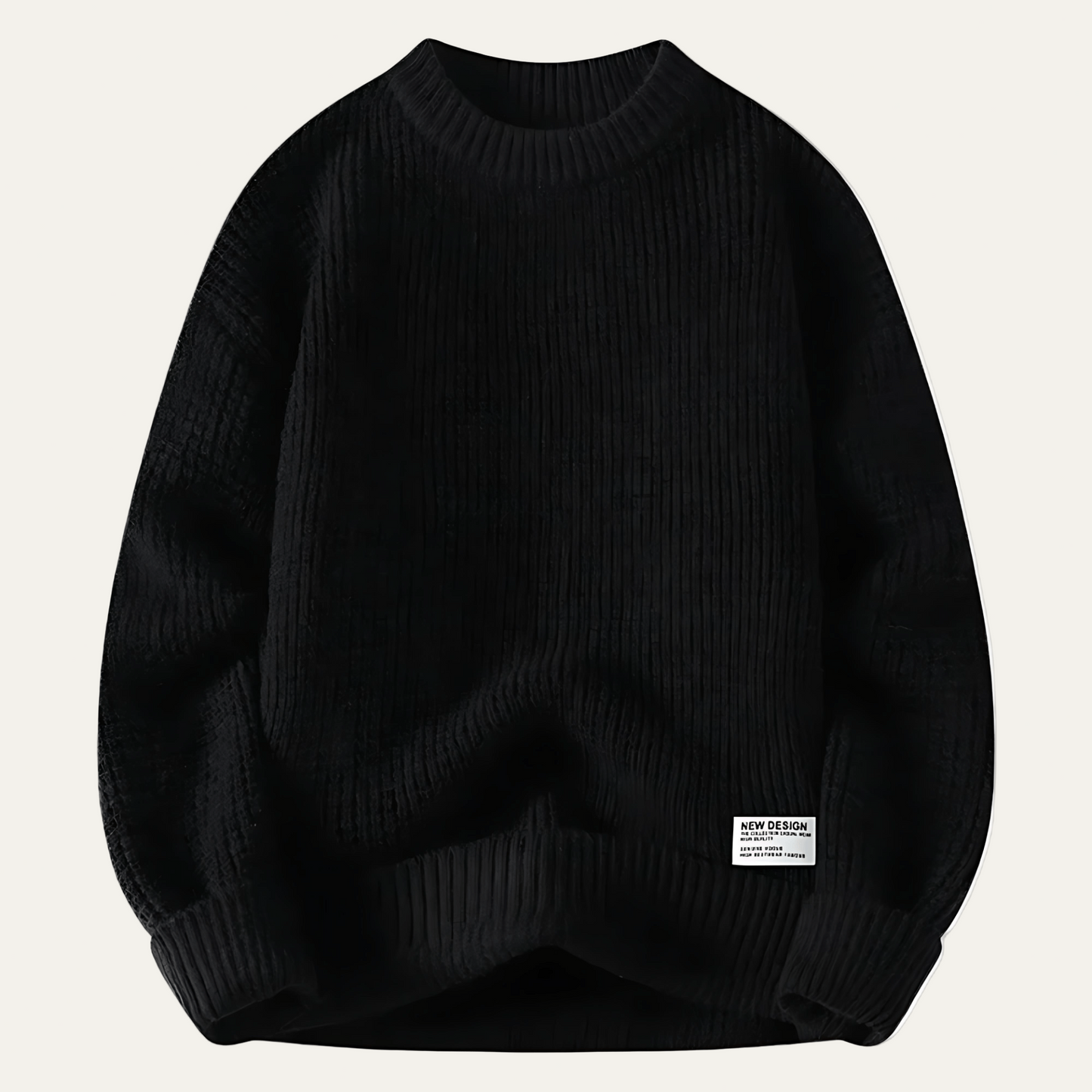 VogeLuxe | Men’s Wide Rib Relaxed Knit Sweater