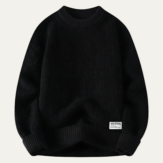 VogeLuxe | Men’s Wide Rib Relaxed Knit Sweater