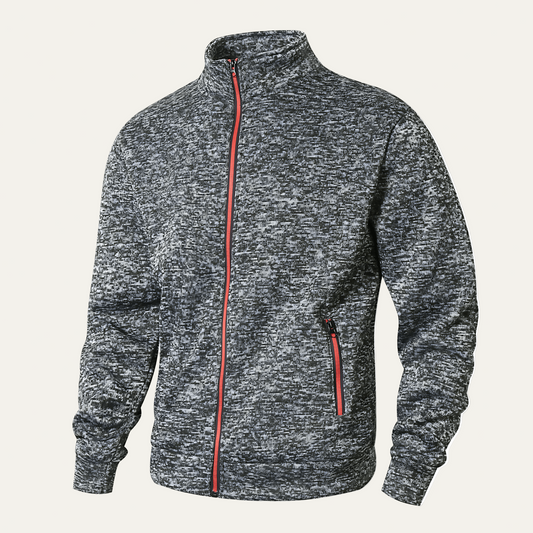 VogeLuxe | Men’s Stand Collar Track Jacket with Contrast Zip