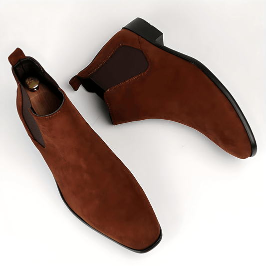 VogeLuxe | Men’s Suede Look Formal Chelsea Boots