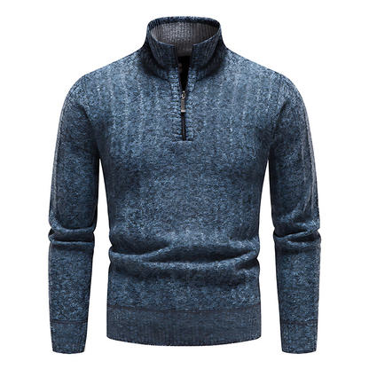 VogeLuxe | Men’s Textured Stand-Up Collar Sweater