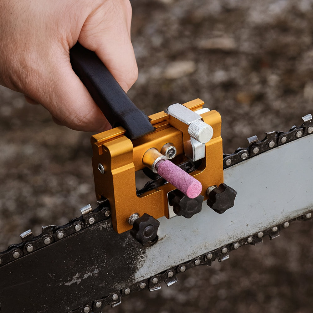 Easy Chain Saw Sharpener Kit Adjustable Grinding Guide - VogeLuxe