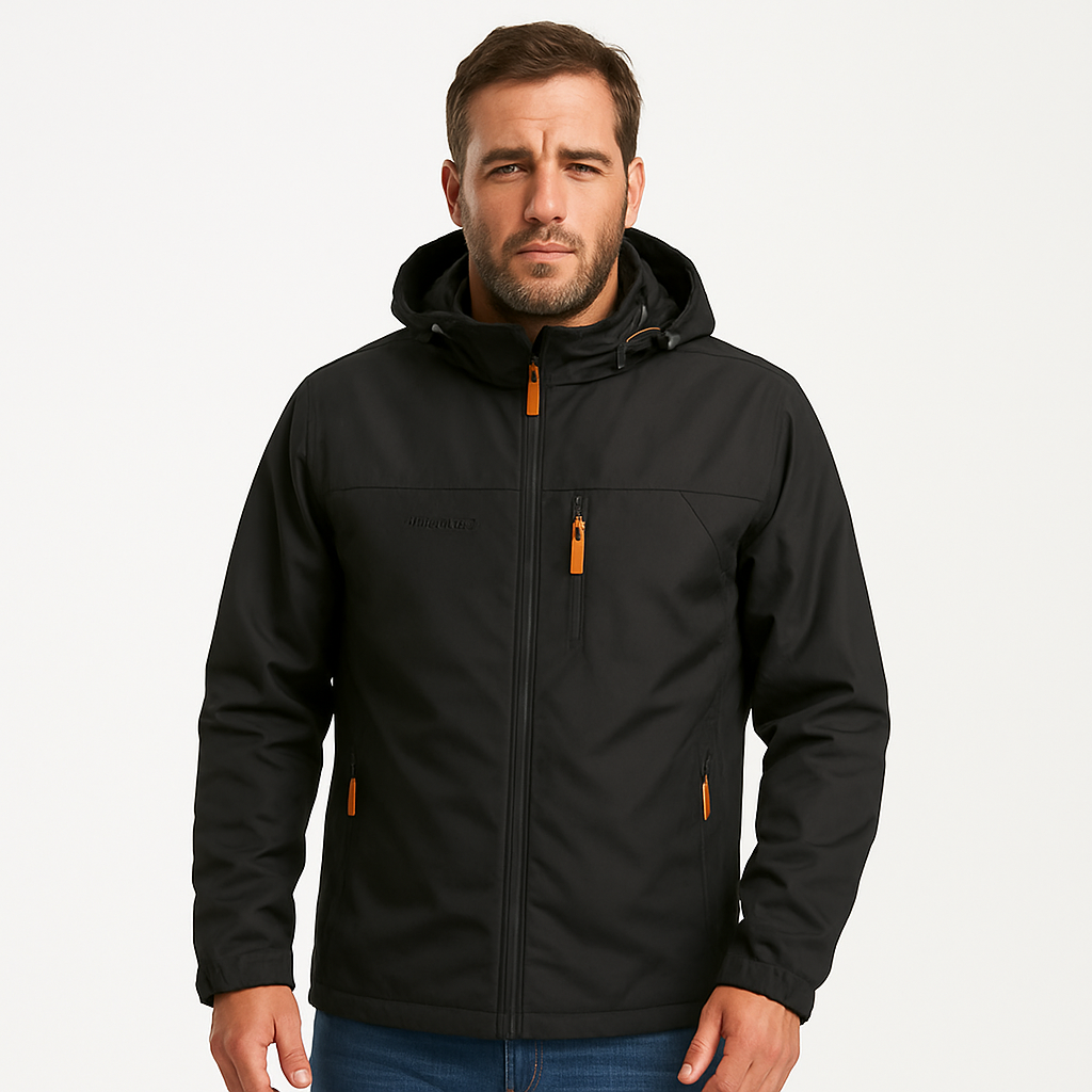 VogeLuxe | Men’s Multi Pocket Full Zip Hooded Jacket