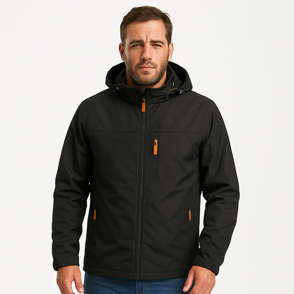 VogeLuxe | Men’s Multi Pocket Full Zip Hooded Jacket