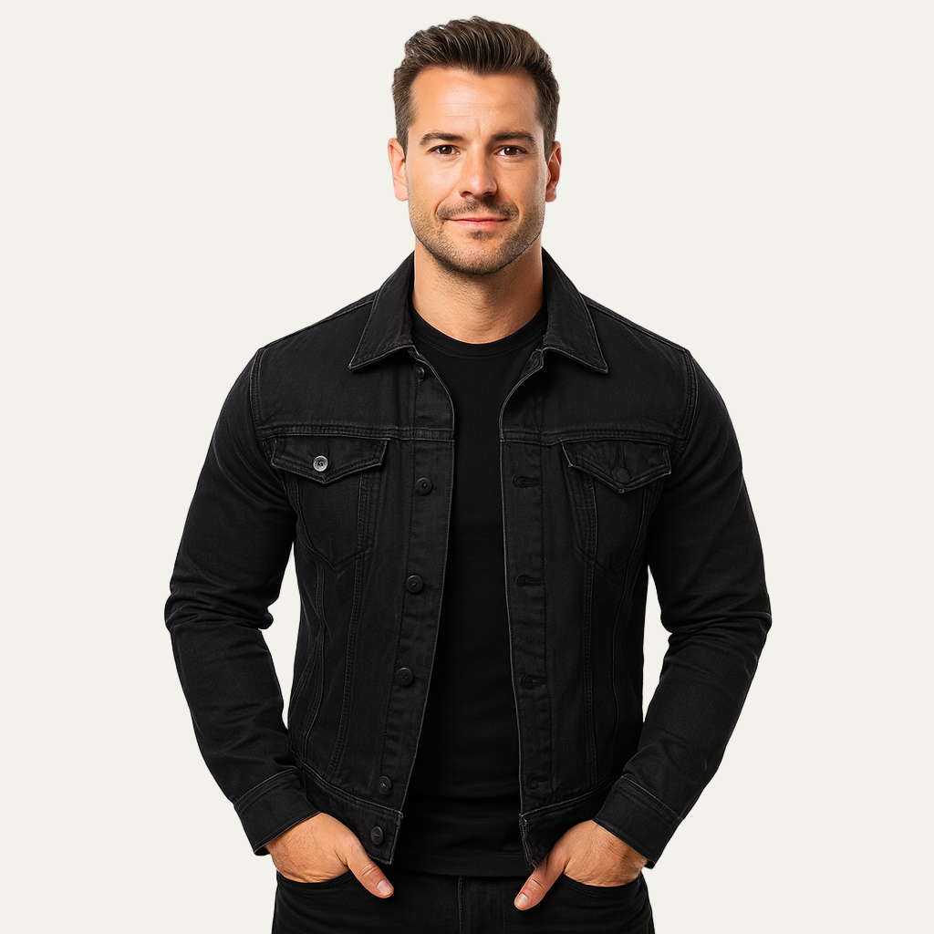 VogeLuxe | Men’s Classic Button Down Denim Jacket