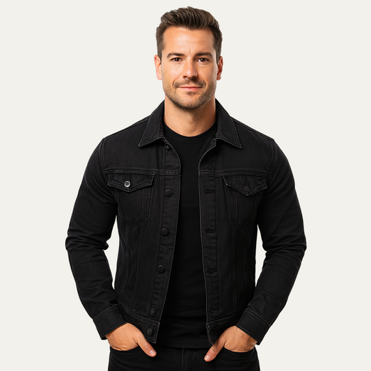 VogeLuxe | Men’s Classic Button Down Denim Jacket