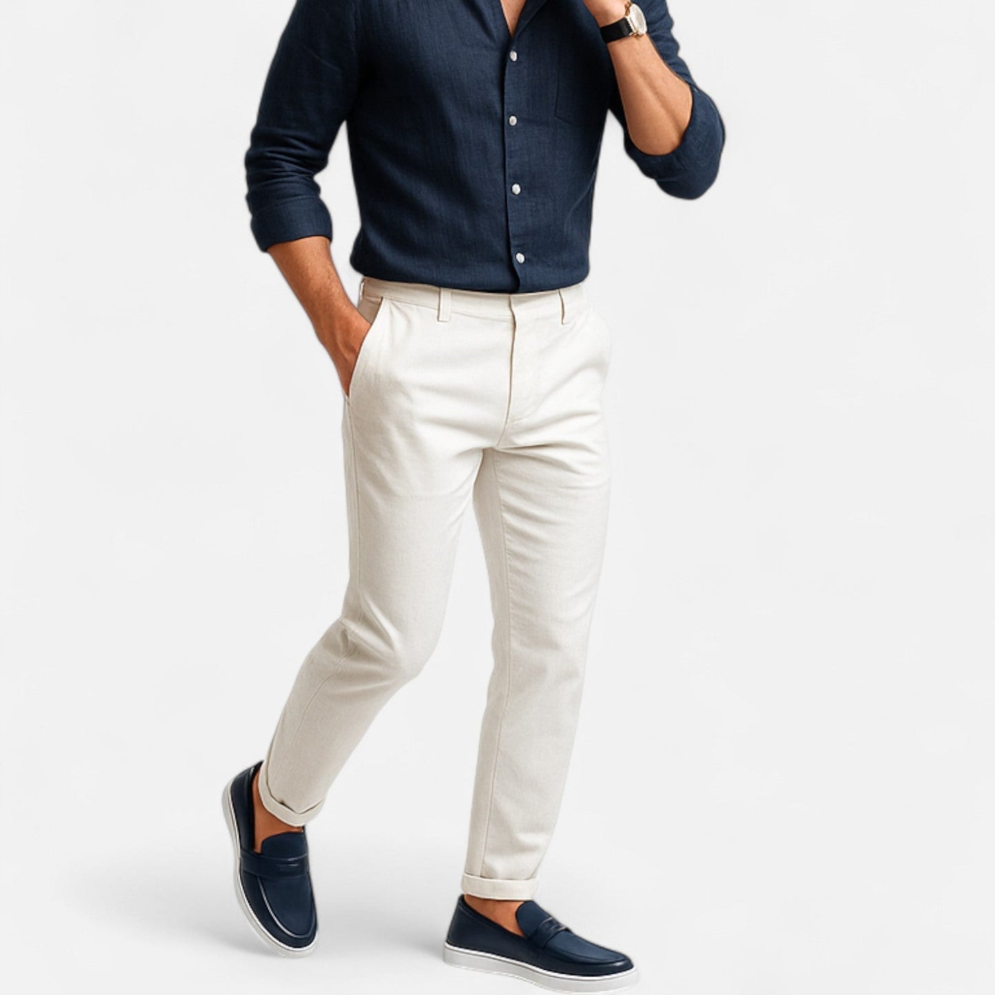 VogeLuxe | Men’s Hybrid Leather Penny Loafers