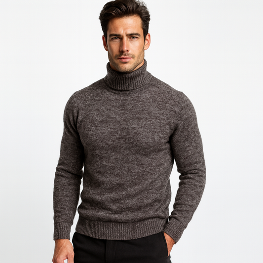 VogeLuxe | Men’s Textured Knit Turtleneck Sweater