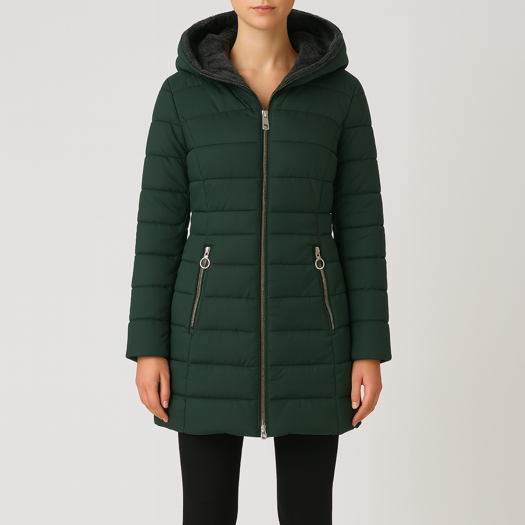 Women's Long Down Hooded Puffer Jacket