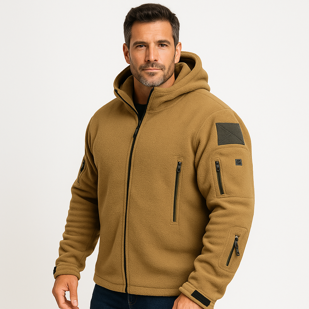 VogeLuxe | Men’s Tactical Zip-Up Hooded Jacket