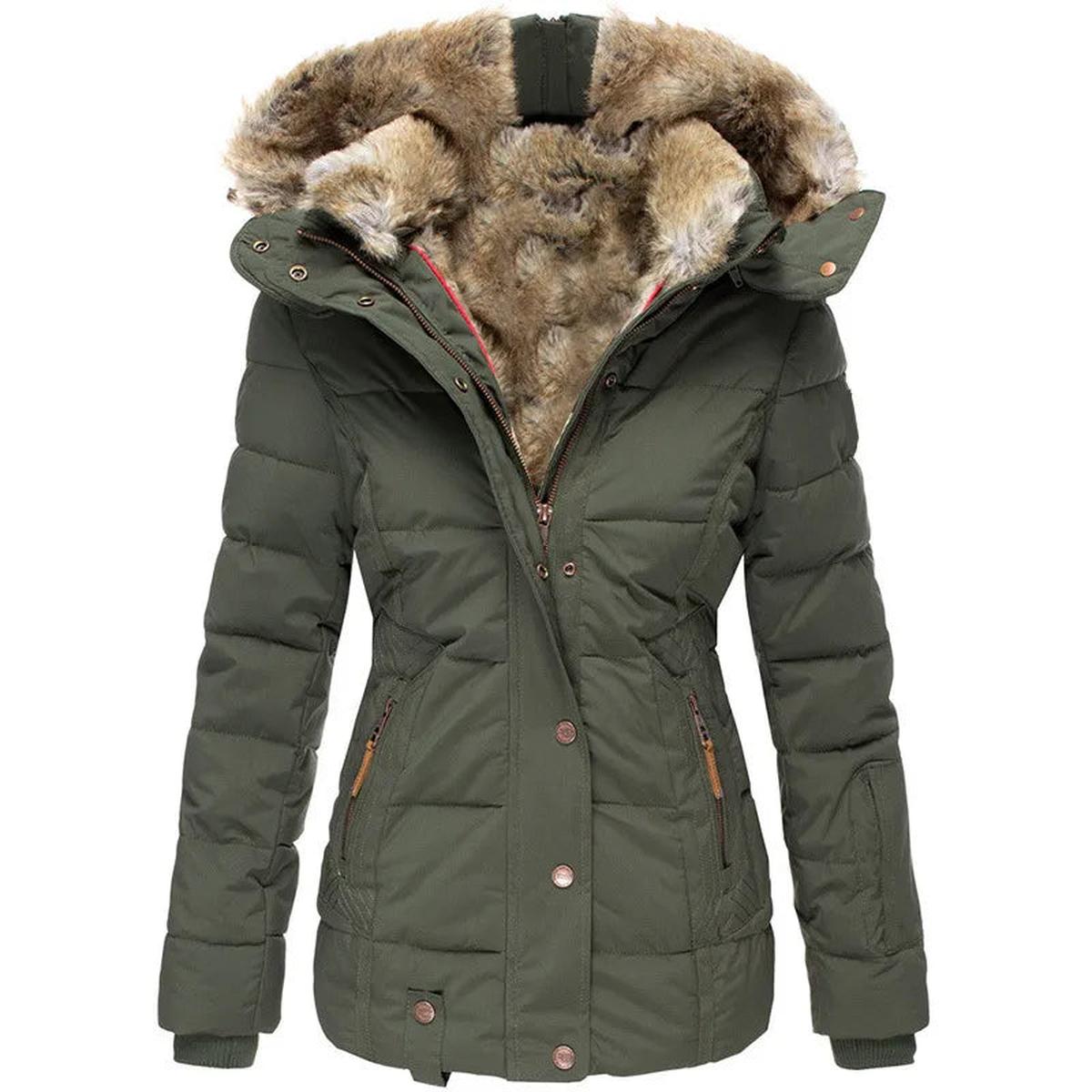 Fashionable Warm Parka Coat For Women - VogeLuxe