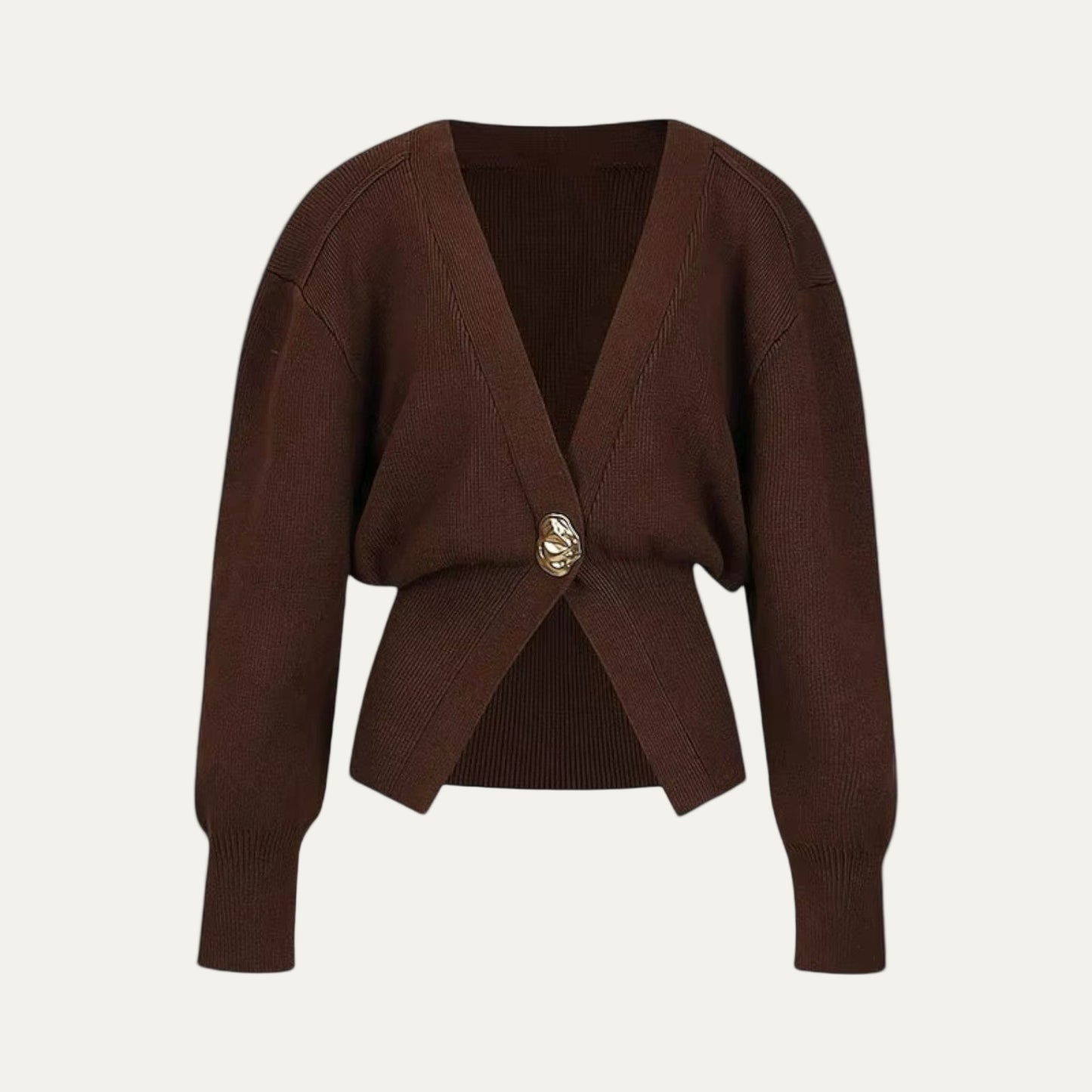 Chic V-Neck Single Breasted Women's Cardigan 1