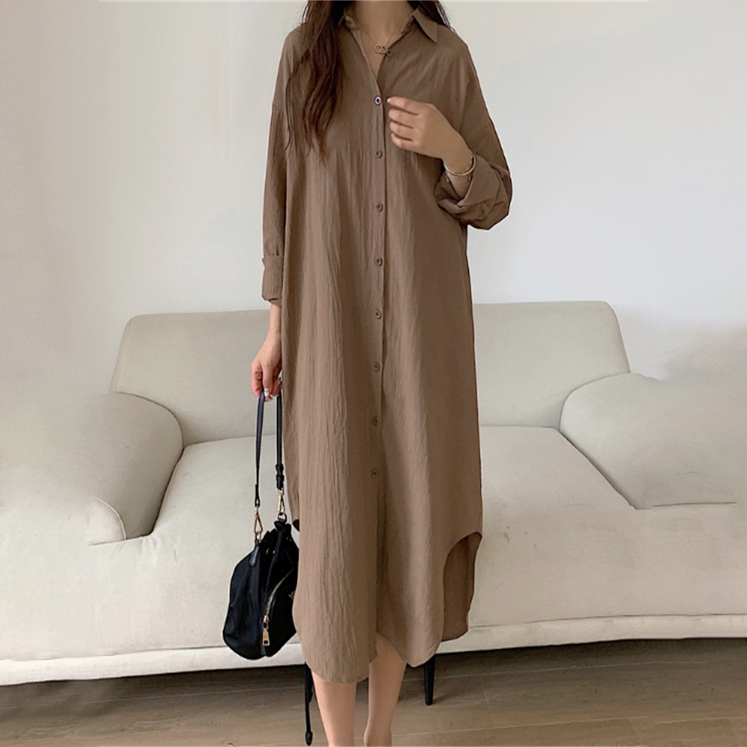 Relaxed Fit Long Sleeve Summer Dress for Women
