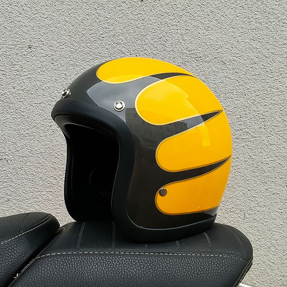 Vintage Style Motorcycle Helmet DOT ECE Approved