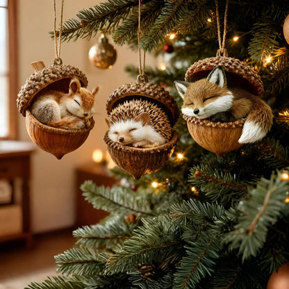 Winter Forest Animal Ornament Tree Decoration - VogeLuxe