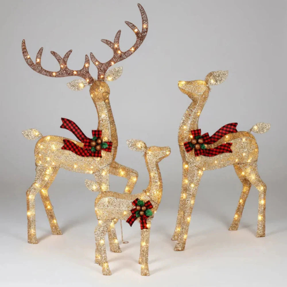 Festive Outdoor LED Reindeer Yard Decor - VogeLuxe