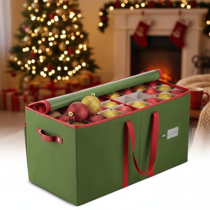 Festive Ornament Organizer Box Holiday Storage Inserts