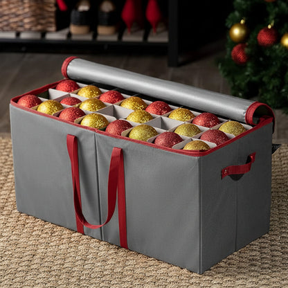 Festive Ornament Organizer Box Holiday Storage Inserts