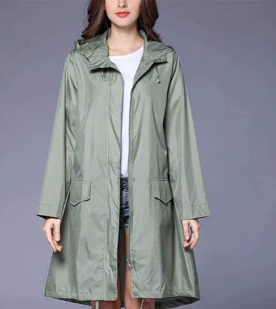 Waterproof Women's Zip Rain Jacket