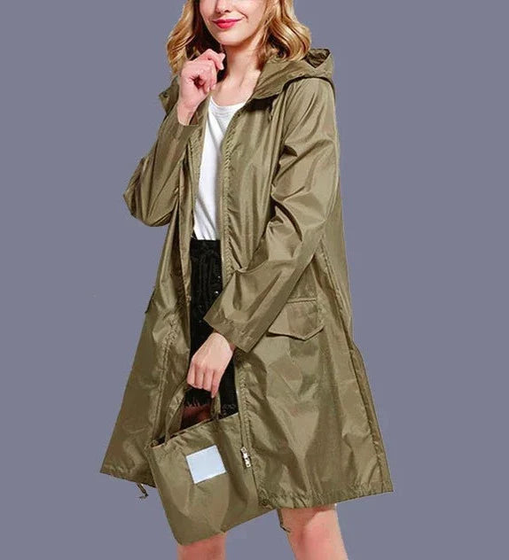 Waterproof Women's Zip Rain Jacket