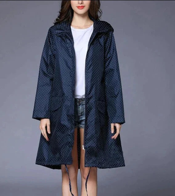 Waterproof Women's Zip Rain Jacket - VogeLuxe