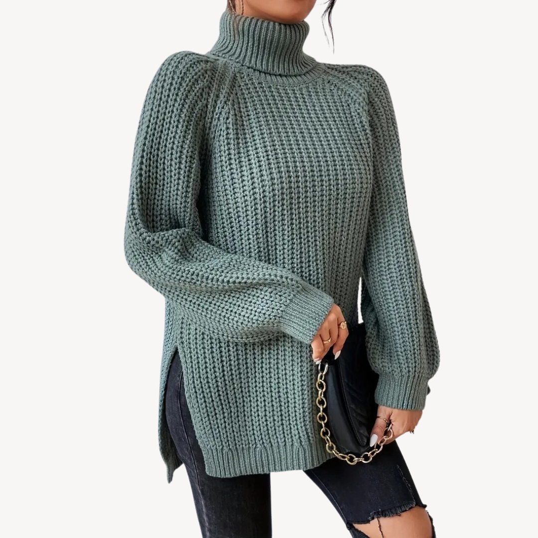 VogeLuxe | Women’s Y2K Turtleneck Knit Sweater