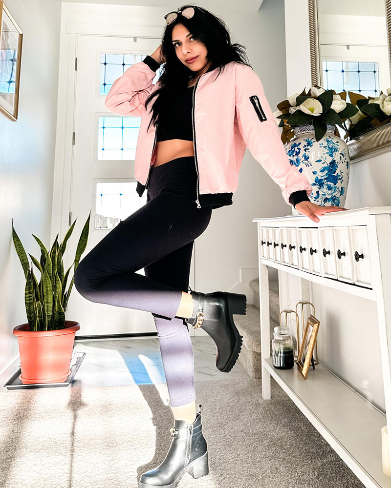 Women's Slim Fit Casual Bomber Jacket