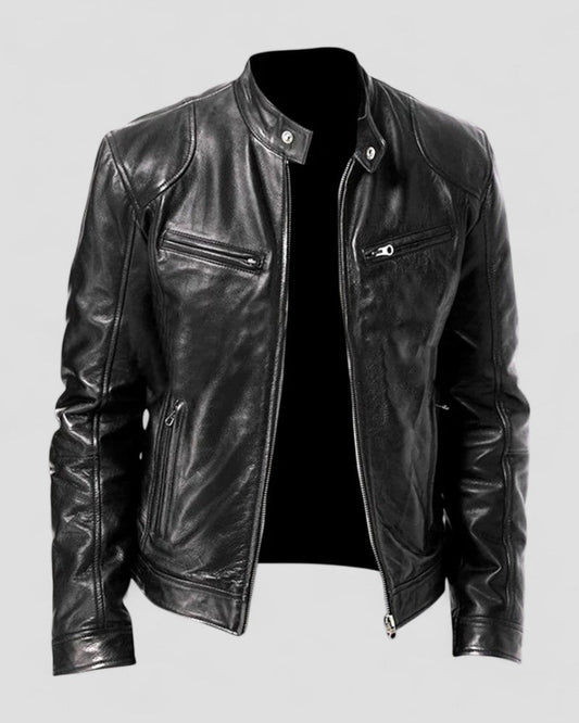 Classic Premium Leather Jacket for Men Slim Fit Design