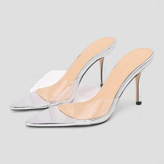 VogeLuxe | Women’s Clear Stiletto Mules