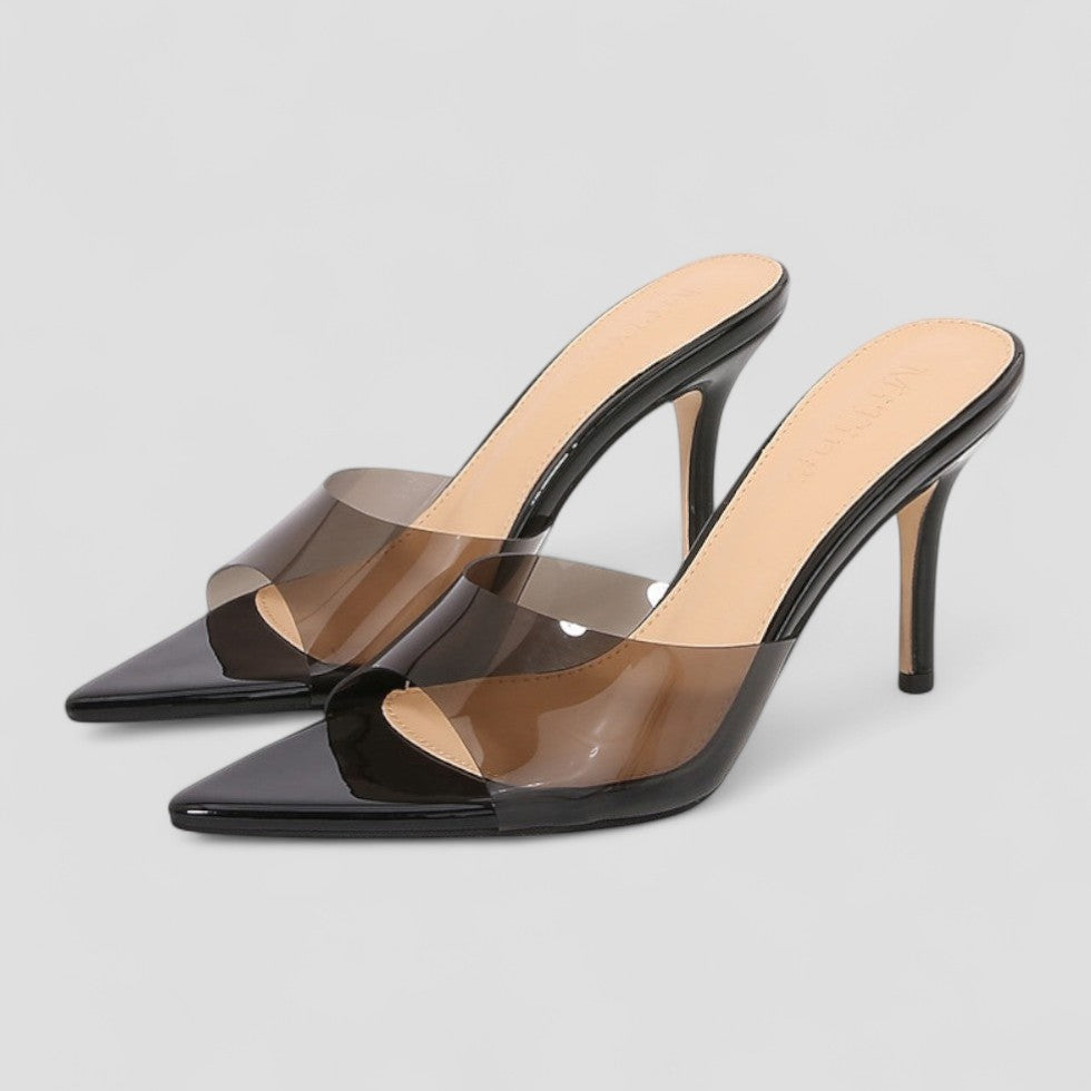 VogeLuxe | Women’s Clear Stiletto Mules