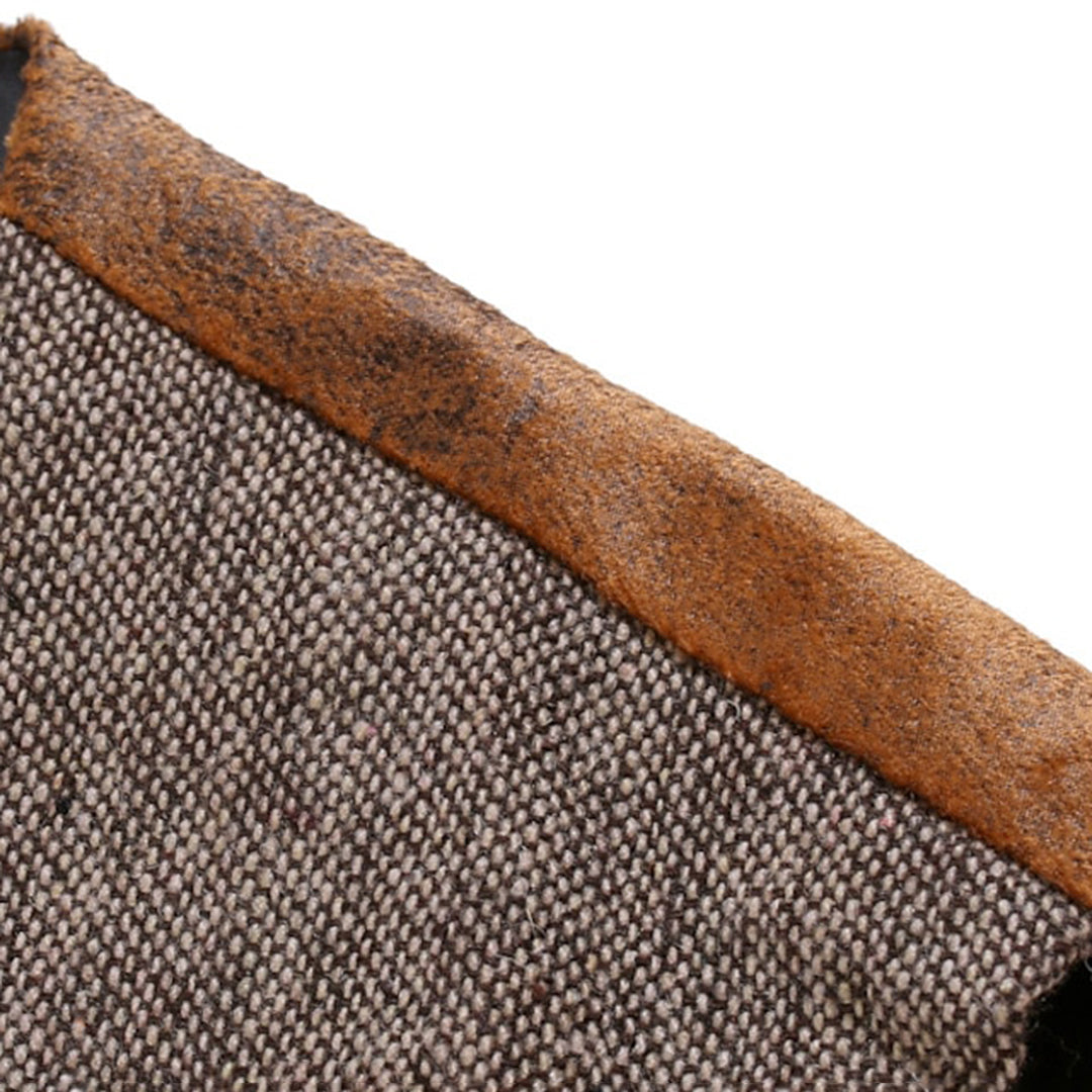 VogeLuxe | Men’s Tweed Button Down Waistcoat with Leather Harness Detail