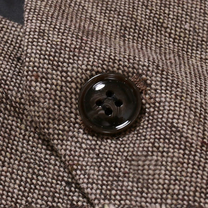 VogeLuxe | Men’s Tweed Button Down Waistcoat with Leather Harness Detail