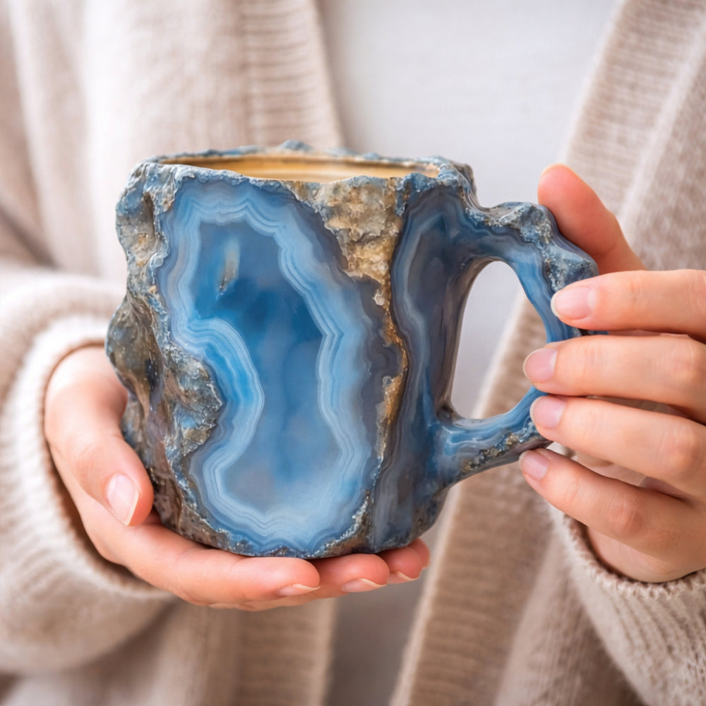 Rustic Stone Pattern Ceramic Coffee Mug - VogeLuxe