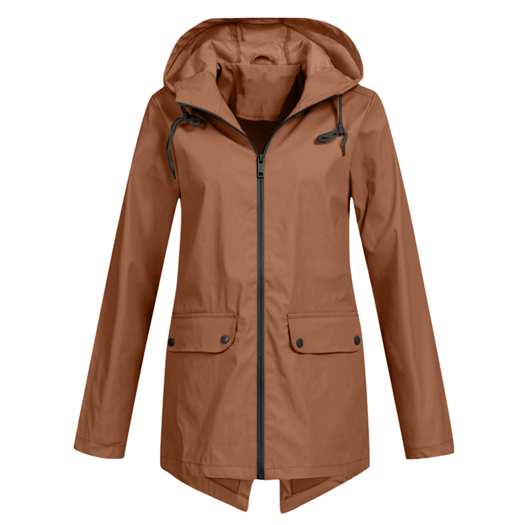 Waterproof Women's Hooded Jacket For Outdoor Use