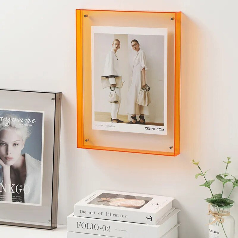 Clear Glass Wall Picture Frame | Sleek Floating Photo Display - VogeLuxe