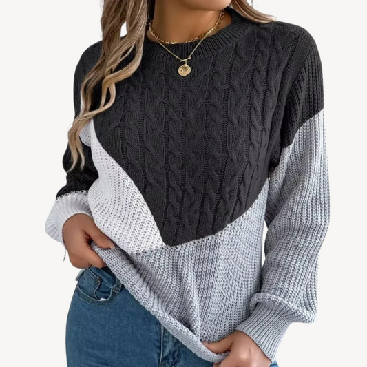 VogeLuxe | Women’s Colorful Patchwork Sweater