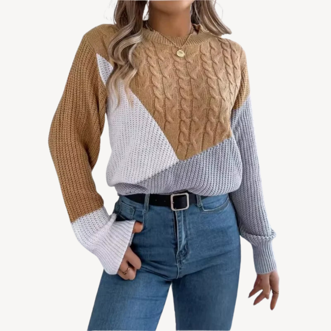 VogeLuxe | Women’s Colorful Patchwork Sweater