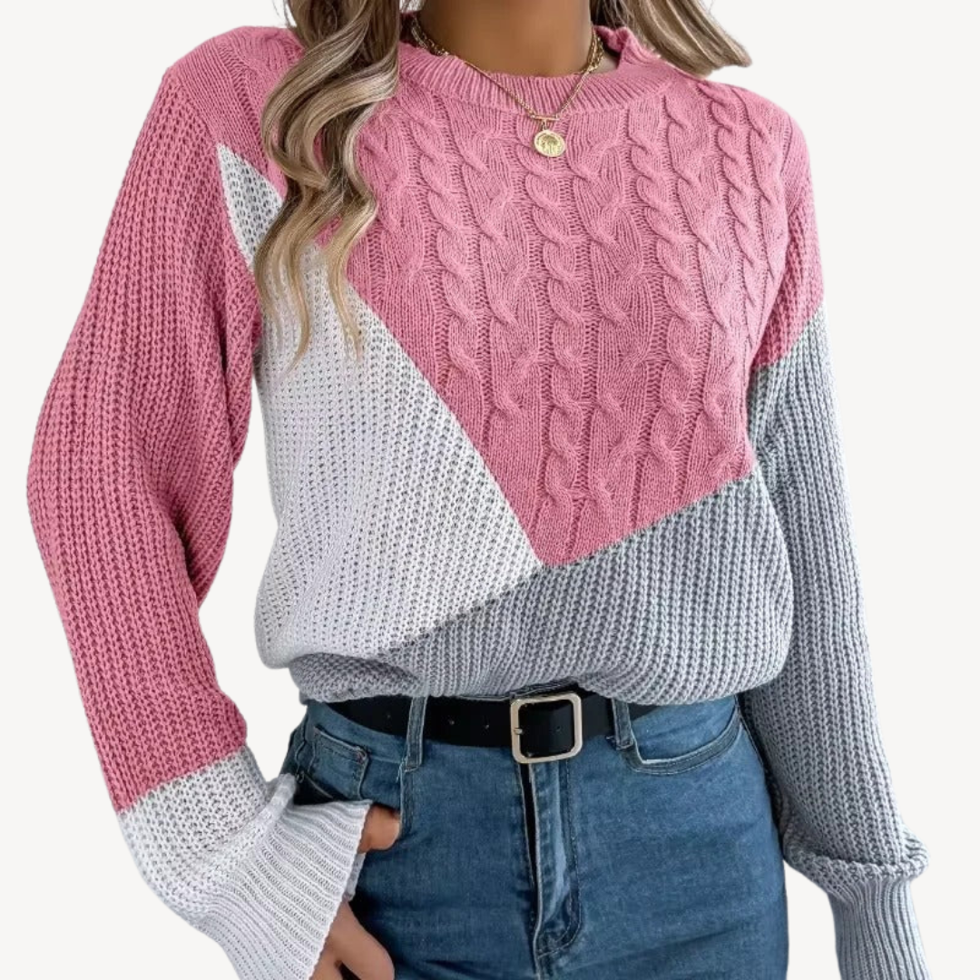 VogeLuxe | Women’s Colorful Patchwork Sweater