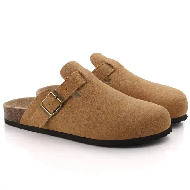 Luxury Suede Slip On Shoes - Comfortable Mule Clogs