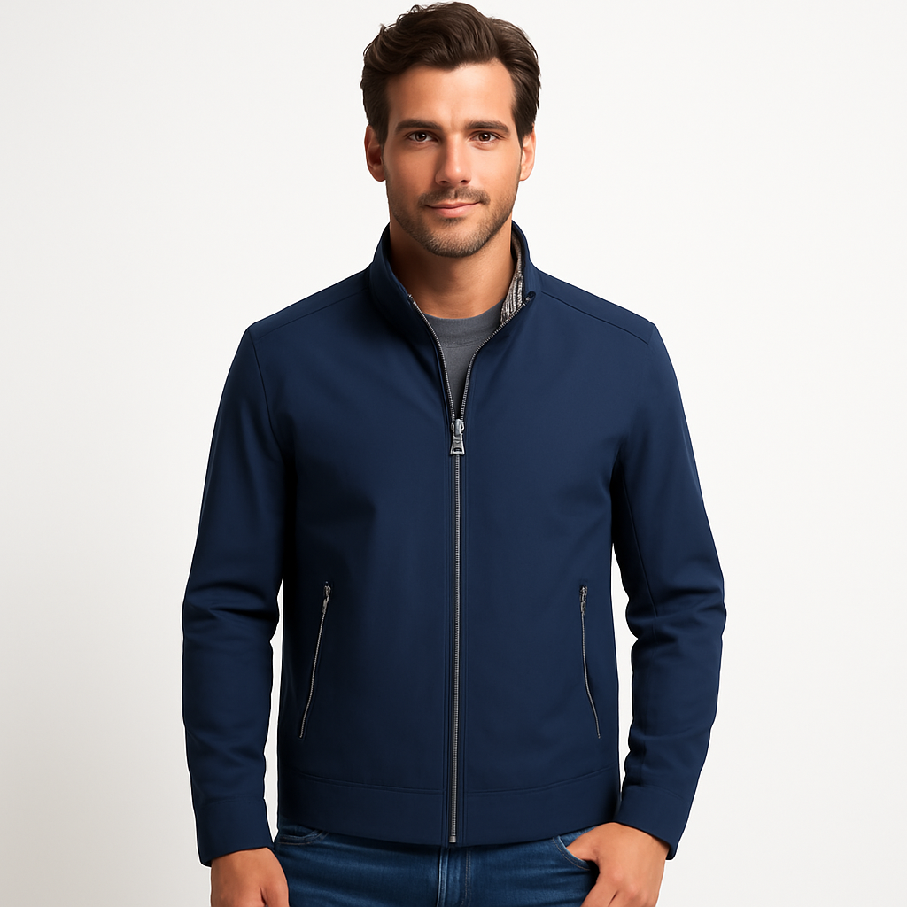VogeLuxe | Men’s Classic Full Zip Blouson Jacket