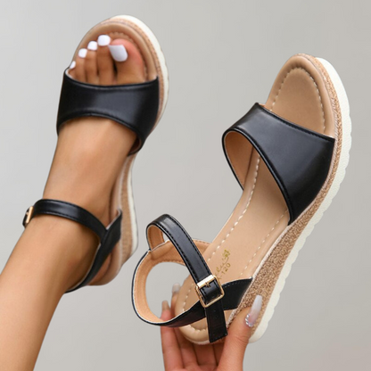 Comfortable Women's Supportive Summer Sandals - Adjustable Fit