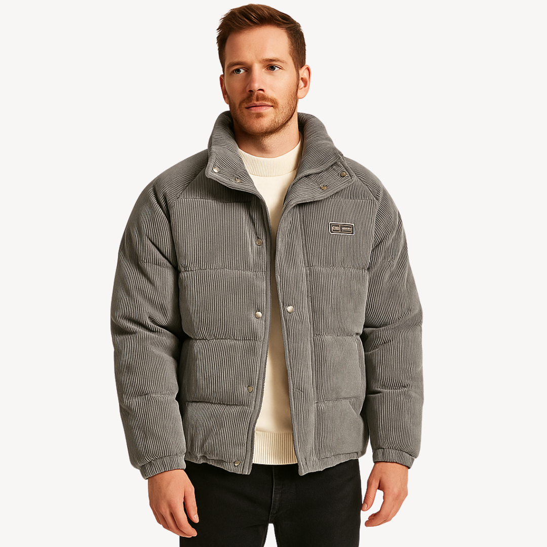 VogeLuxe | Men’s Corduroy Puffer Jacket