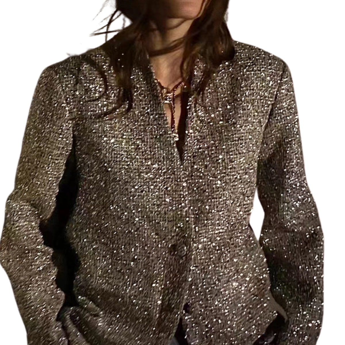 Sparkly Oversized Sequin Jacket for Women