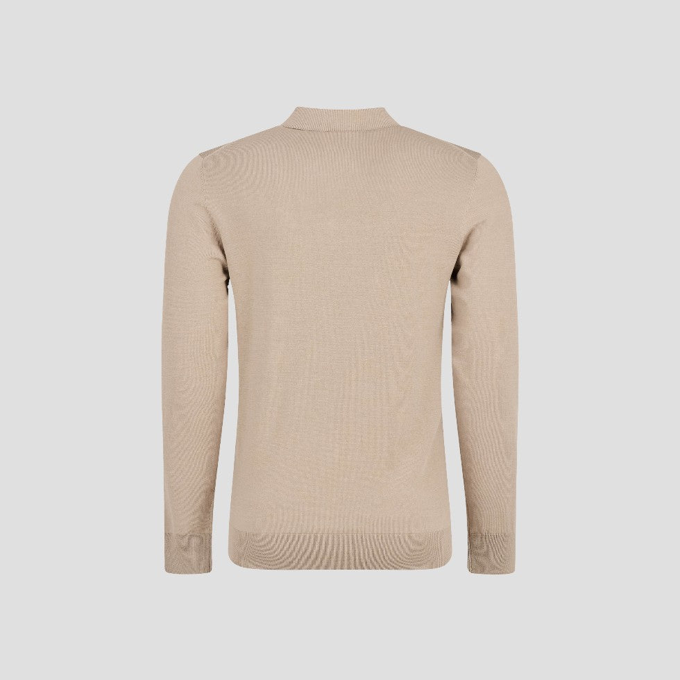 Cotton Long Sleeve Polo Shirt for Men